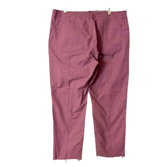 Old Navy Pants Utility Straight Leg Raw Hem Cargo Casual Pink Women’s 14 Plus - Picture 2 of 12